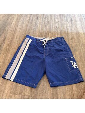 LA Dodgers MLB Baseball Men’s XXL Blue Swim Shorts Los Angeles